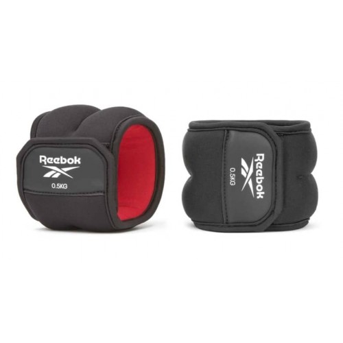 Обважнювачі щиколотки Reebok Ankle Weights 0.5 кг, чорний-червоний, код: 885652020596