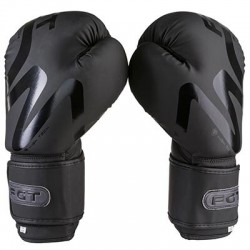 Боксерські рукавички FGT Collection 10oz, чорний, код: FT3035/10-WS