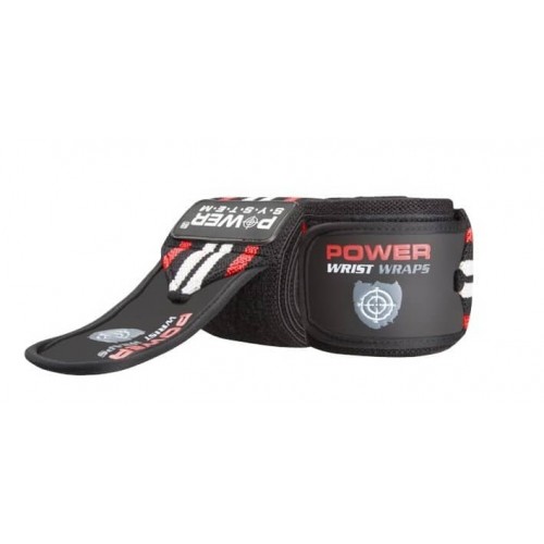 Кистьові бинти Power System Wrist Wraps Red/Black 450 мм, код: PS-3500_Red-Black