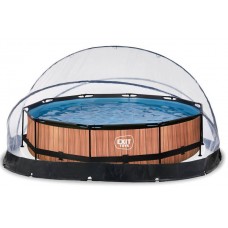 Басейн круглий з наземним куполом Exit "Дерево", 360х76 см, код: 30.32.12.10 Н Басейн круглий з наземним куполом Exit "Дерево", 360х76 см, код: 30.32.12.10 Н