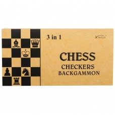 Набір настільних ігор 3 в 1 Xinliye шахи, шашки, нарди, код: W7725B Набір настільних ігор 3 в 1 Xinliye шахи, шашки, нарди, код: W7725B