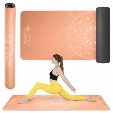 Килимок для йоги та фітнесу 4Fizjo замша 1830x610x15 мм, помаранчевий, код: P-5905973404402