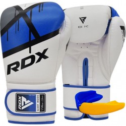 Боксерські рукавиці RDX F7 Ego 14 унцій, білий-синій, код: BGR-F7U-14oz