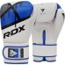 Боксерські рукавиці RDX F7 Ego 14 унцій, білий-синій, код: BGR-F7U-14oz