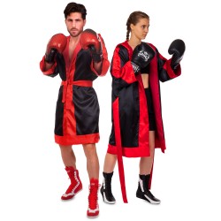 Халат боксерський Twins XL (50-52) чорний-червоний, код: FTR-3_XLBKR