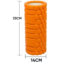 Масажний ролик EasyFit Grid Roller 33 см v.1.1, помаранчевий, код: EF-2020-O-EF