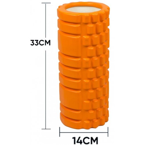 Масажний ролик EasyFit Grid Roller 33 см v.1.1, помаранчевий, код: EF-2020-O-EF