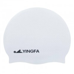 Шапочка для плавання силіконова для дорослих Yingfa білий, код: C0068_W