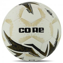 М"яч футбольний Core Prof №5, білий-золотий, код: FB-8458_WY