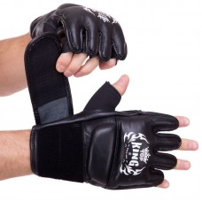 Рукавички для змішаних єдиноборств MMA Top King Ultimate шкіряні L, чорний, код: TKGGU_LBK