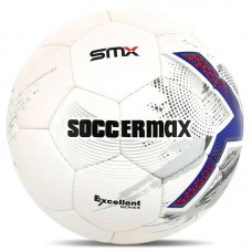 М"яч футбольний Soccermax №5, білий-синій, код: FB-4195_BL
