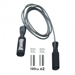Скакалка швидкісна PowerPlay X ROPE з обтяжувачами (120гx2) 3м, чорна, код: PP_4211