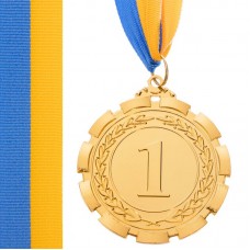 Медаль спортивна зі стрічкою PlayGame Premier золота, код: C-6861_G