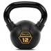 Гиря тренувальна цільна сталева з PVC покриттям Mdbuddy 12кг, чорний, код: TA-5428-12