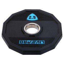 Блини диски поліуретанові 2 Handle металева втулка LiveUp ø51мм, 2,5кг, чорний, код: LP8023-2_5-S52