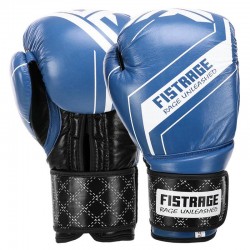 Боксерські рукавиці шкіряні Fistrage 14oz, синій, код: VL-4275_14BL