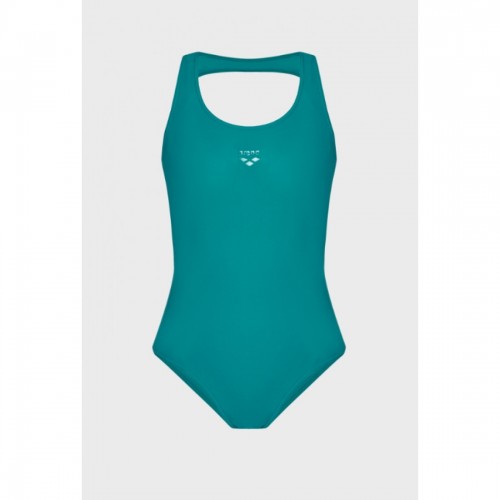 Купальник закритий для жінок Arena Solid O Back Swimsuit, розмір 38, зелений, код: 3468336849811