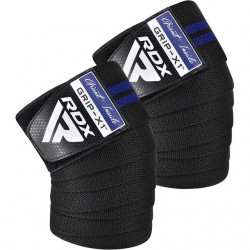 Бинти на коліна RDX Gym Knee Wrap R11, чорний-синій, код: WAH-KR11BU