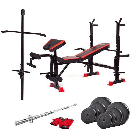 Лава тренувальна Fit-On FN-S102 + штанга 50кг, код: 2210-0032 Лава тренувальна Fit-On FN-S102 + штанга 50кг, код: 2210-0032