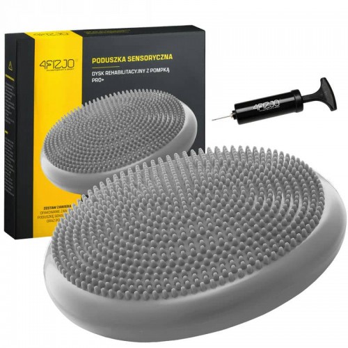 Балансувальна подушка-диск 4Fizjo PRO+ 33 см (сенсомоторна) масажна, сірий, код: P-5907739314475 Балансувальна подушка-диск 4Fizjo PRO+ 33 см (сенсомоторна) масажна, сірий, код: P-5907739314475