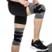 Наколінник бандаж еластичний з фіксуючим ременем Ezous Knee Brace L, сірий-чорний, код: A-07_L