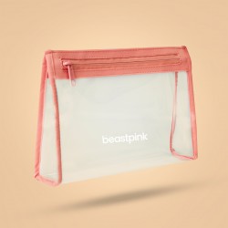 Косметичка BeastPink 230х60х170 мм, прозорий-рожевий, код: 8586025623766