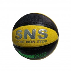 М"яч баскетбольний SNS T5204 №5, чорний-жовтий, код: 00403-SNS М"яч баскетбольний SNS T5204 №5, чорний-жовтий, код: 00403-SNS
