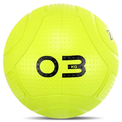 Слембол м"яч набивний для кросфіту та фітнесу Mdbuddy Slam Ball 3кг, салатовий, код: FI-1774-3