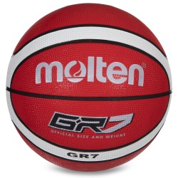М'яч баскетбольний гумовий Molten №7, червоний, код: BGR7-RW-SH-S52