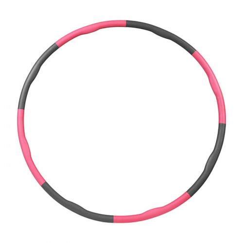 Обруч розбірний FitGo рожевий-сірий, код: JS-6020-WS Обруч розбірний FitGo рожевий-сірий, код: JS-6020-WS