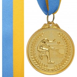 Медаль спортивна зі стрічкою PlayGame Великий Теніс золота, код: C-8759_G