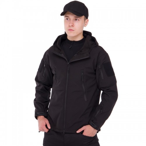 Куртка тактична Tactical M (46-48) чорний, код: TY-5707_MBK