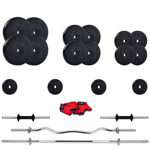 Набірна штанга і гантелі Fit-On 91кг, код: 2222-0091