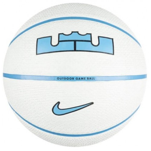 М'яч баскетбольний Nike Playground 2.0 8P L James Deflated Phantom University №7, білий-блакитний, код: 887791758194