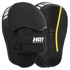 Лапа вигнута для боксу та єдиноборств Hard Touch 190x50x250 мм, 2шт, чорний-жовтий, код: BO-4246_BKY