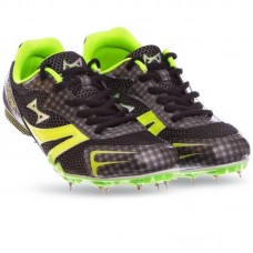 Шиповки бігові Health розмір 43 (26,5см), чорний-салатовий, код: H120_43BKLG