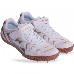 Шиповки бігові Health розмір 36 (23см), білий-золотий, код: 608_36WG