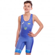 Трико для боротьби PlayGame Ukraine 4XS, синій-блакитний, код: JY-6602_4XSBLN Трико для боротьби PlayGame Ukraine 4XS, синій-блакитний, код: JY-6602_4XSBLN
