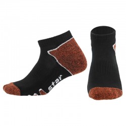 Шкарпетки спортивні укорочені Star розмір 24-26 (37-42) чорний-червоний, код: TO102_BKR