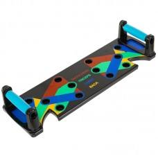 Дошка для віджимань з упорами 12в1 FitGo 600x180х20мм, чорний, код: FI-6187-12 Дошка для віджимань з упорами 12в1 FitGo 600x180х20мм, чорний, код: FI-6187-12