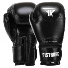 Боксерські рукавиці шкіряні Fistrage 12oz, чорний, код: VL-4295_12BK