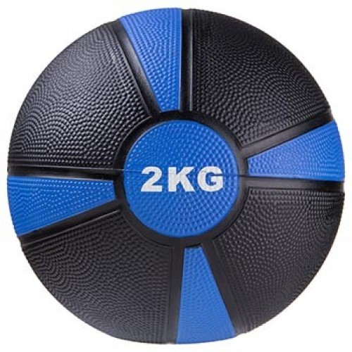 М"яч медбол FitGo 2кг (4/4), d=19см, синій, код: 82323B-2-WS