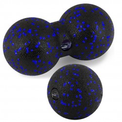 Набір м"ячів для масажу та йоги PowerPlay EPP (комплект з 2 штук), чорний-синій, код: PP_4090_Blue