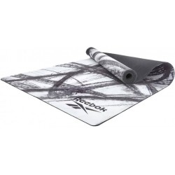 Килимок для йоги Reebok Natural RubberYoga Mat 1830х610х3,2 мм, білий-сірий-мрамор, код: 885652020923