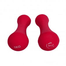 Неопренові фітнес гантелі WCG 2х1 кг, червоний, код: W-120-1x2-IF Неопренові фітнес гантелі WCG 2х1 кг, червоний, код: W-120-1x2-IF