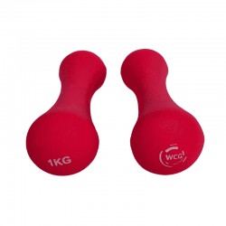 Неопренові фітнес гантелі WCG 2х1 кг, червоний, код: W-120-1x2-IF Неопренові фітнес гантелі WCG 2х1 кг, червоний, код: W-120-1x2-IF