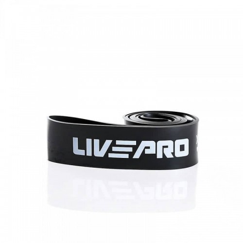 Гума для підтягування LivePro Super Band X-Heavy 29-79 кг (2080x64x4.5 мм), чорний, код: 6951376101584 Гума для підтягування LivePro Super Band X-Heavy 29-79 кг (2080x64x4.5 мм), чорний, код: 6951376101584