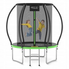 Батут із внутрішньою сіткою 4Fizjo Pro 6FT 183 см, чорний-зелений, код: P-5907739319234