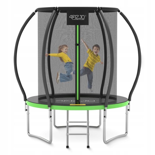 Батут із внутрішньою сіткою 4Fizjo Pro 6FT 183 см, чорний-зелений, код: P-5907739319234