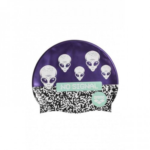 Шапка для плавання дитяча Arena Print JR фіолетовий-білий-чорний, код: 3468336699799 Шапка для плавання дитяча Arena Print JR фіолетовий-білий-чорний, код: 3468336699799